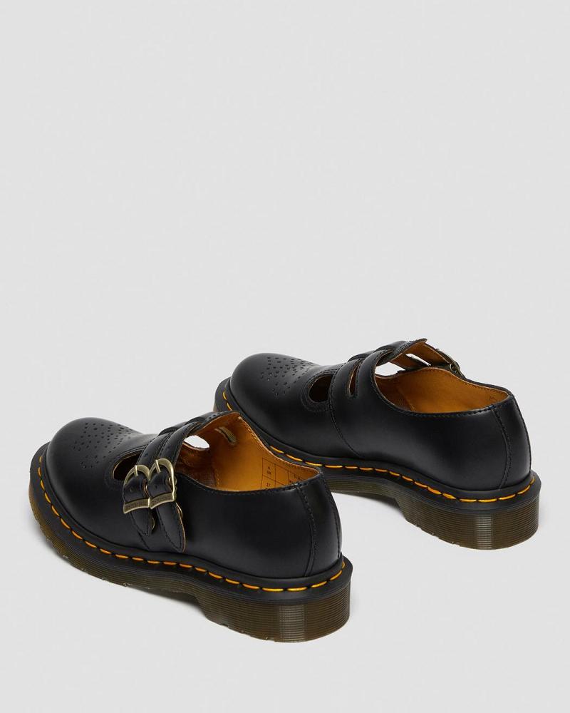 Dr Martens 8065 Smooth Læder Mary Jane Sko Dame Sort | DK 334JPQ